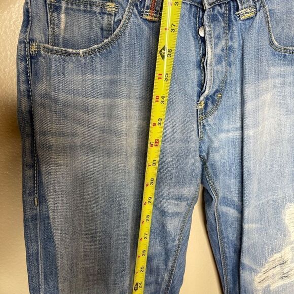 BOSS HUGO BOSS Jeans Mens Size 32 Straight Leg Light Wah Blue Distressed - Picture 7 of 14